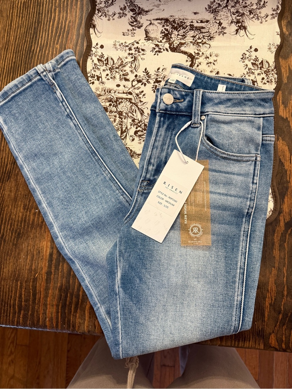Risen Light Blue Skinny Jeans for Women — Stretch Slim Fit